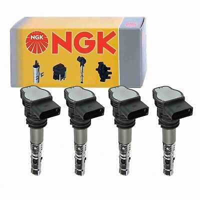 4 pc NGK Ignition Coils compatible with Audi TT 1.8L L4 2001-2006