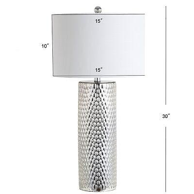 JONATHAN Y JYL1013A Isabella 30" Glass LED Table Lamp Contemporary Transition...