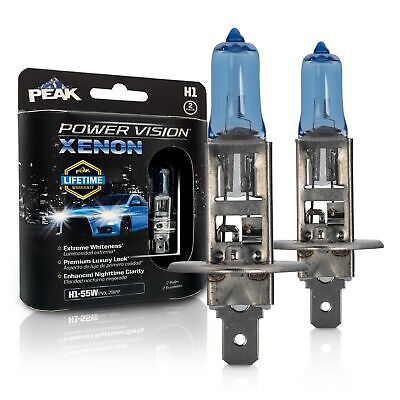 PEAK H1-55W Power Vision XENON Bright White 55-Watt Headlights, Pack of 2 Ultra