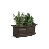 Mayne Nantucket 2ft Window Box - Espresso - 24in x 11.5in x 10in - with 1.6 G...