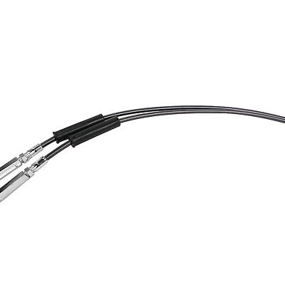 POWER JAMES 43.0" Smoky Black Stainless Steel Braided Idle Throttle Cable 45 ...