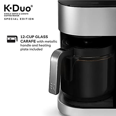 Keurig® K-Duo Special Edition Single Serve K-Cup Pod & Carafe 12-Cup, Silver