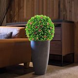 Sunnyglade 2 PCS 15 inch Artificial Plant Topiary Ball Faux Boxwood Decorativ...