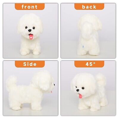 CU-MATE Interactive Maltese Simulation Dog-Realistic Puppy Electronic Toy Dog...