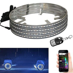 15.5" RGBW Wheel Rim Light Auto Ring Lights,288 LEDs Multi-Color and Super Br...