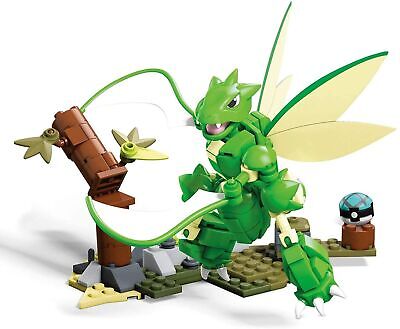 Mega Construx Pokemon Slashing Scyther Construction Set with Character Figure...