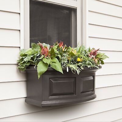 Mayne Nantucket 2ft Window Box - Espresso - 24in x 11.5in x 10in - with 1.6 G...