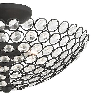 Livex Lighting Cassandra 2 Light Black Ceiling Mount