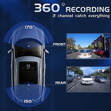 PB22 Dual Dash Camera, with Front 4K Camera, Rear 2K Ethernet Camera for Extr...