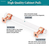 30 Pack Orger Acrylic Cabinet Pulls Modern Rose Gold Drawer Pulls Kitchen Cab...