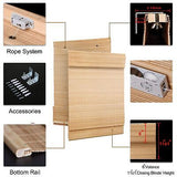 LazBlinds Cordless Bamboo Roman Shades, Light Filtering Window Treatment, Rol...