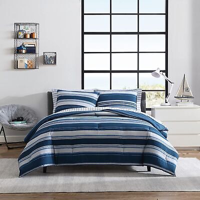 Nautica- Queen Comforter Set, Cotton Reversible Bedding Set, All Season Desig...