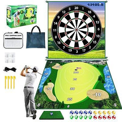 Golf Chipping Game with Golf Hitting Mat, 70"x70" Double Sided Golf Training ...