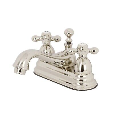 Kingston Brass KS3606AX Restoration 4" Centerset Bathroom Faucet, Polished Ni...