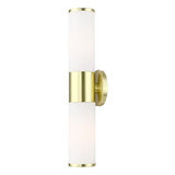 Livex Lighting 16562-12 Lindale 2 Light ADA Vanity Sconce, Satin Brass, 4.25 ...