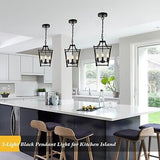 Lantern Pendant Light Black Pendant Light Fixtures 3-Light Black Lantern Pend...