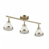 Globe Electric 64000003 22" 3-Light Track Lighting, Matte Brass, Matte White ...