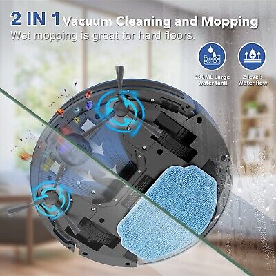 ZCWA Robot Vacuum and Mop Combo, 2 in 1 Mopping Robotic Vacuum with WiFi/App,...