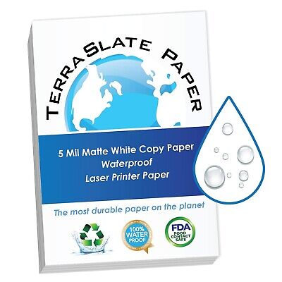 5 MIL 11" x 17" Waterproof Laser Printer/Copy Paper, Printable Waterproof Pap...