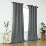 KEQIAOSUOCAI Medium Gray Blackout Curtains Drapes 108 Inch Length for Bedroom...