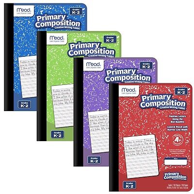 Mead Primary Composition Book, Ruled, Grades K-2, 100 Sheets, 7-1/2" x 9-3/4"...