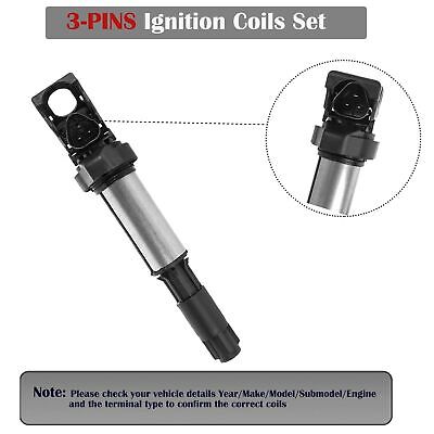 Set of 8 Ignition Coil Packs for 4.4L 4.8L V8 BMW X5 650i 645Ci 550i 545i 750...