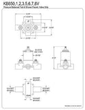 Kingston Brass KB657V Chatham Tub and Shower Valve, Brushed Brass 5.13 x 4.5 ...