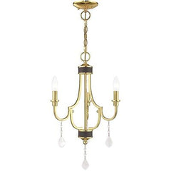 Livex Lighting 41273-02 Glendale - Three Light Mini Chandelier, Polished Bras...