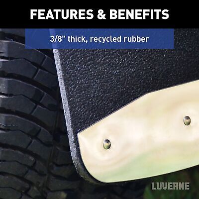 LUVERNE 251440 Front or Rear 12-Inch x 20-Inch Textured Rubber Mud Guards, Se...