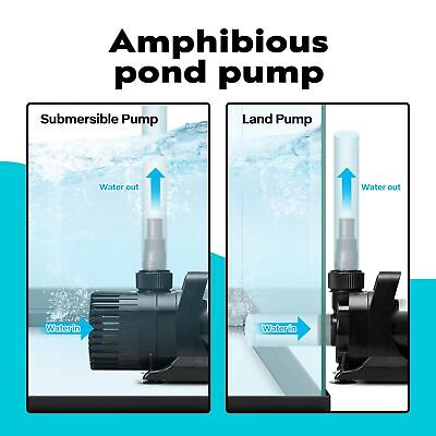 VIVOHOME 200W 2600GPH Submersible Water Pump with Barrier Bag, 20ft High Lift...