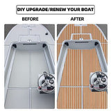 FOCEAN Boat Flooring EVA Foam Boat Decking Faux Teak Marine Flooring Boat Mat...