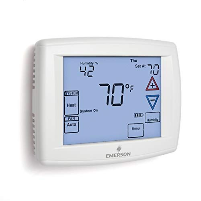 Emerson 1F97-1277 Touchscreen 7-Day Programmable Thermostat for 1, Blue