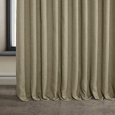 HPD Half Price Drapes Faux Linen Room Darkening 100W x 108L, Nomad Tan