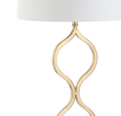 JONATHAN Y JYL3028A Levi 31.5" Metal/Crystal LED Table Lamp Contemporary Tran...