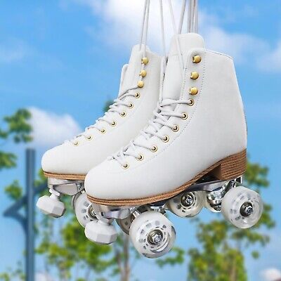 Roller Skates for Women or Men with Height Adjustable Rubber Stoppers Retro S...