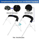 4 Bow Bimini Top Replacement Cover, 600D Durable Marine Grade Bimini Replacem...