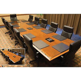 Dacasso Classic Black Leather 17" x 14" Luxury Conference Table Pad - Leather...