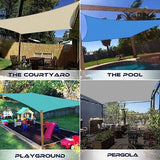 16' x 20' Sun Shade Sail Rectangle Outdoor Canopy Cover UV Block for Backyard...