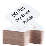 50 PCS 8 x 10 Inch Dry Erase Answer Paddle, Handheld Wooden White Board Doubl...