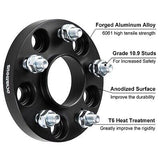 DCVAMOUS 4PC Black 5x4.5 Hubcentric Wheel Spacers 20mm with 12x1.5 Studs Comp...