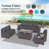 11 Piece Patio Cushion Covers,Water Resistant Durable Outdoor Cushion Covers ...