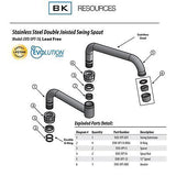 BK Resources Evolution Series Commercial Kitchen 18" Swing Double Jointed Spo...