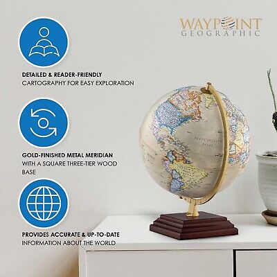 Waypoint Geographic Atlantic Globe Beige - Non-illuminated