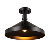 Globe Electric 60000021 1-Light Outdoor Flush Mount Ceiling Light, Matte Blac...