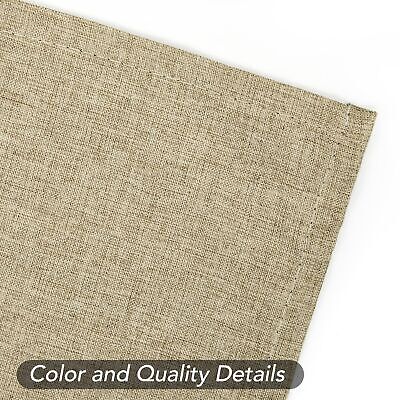 Deconovo Linen 100% Blackout Grommet Curtains for Bedroom and Living Room,Bei...