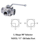 Taixin 3way Hydraulic Ball Valve 3/4 inch NPT Female Hydraulic Valve 5800PSI ...