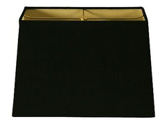 Royal Designs, Inc. Rectangle Hardback Lamp Shade, HB-613-18BLK, Black, (8 x ...