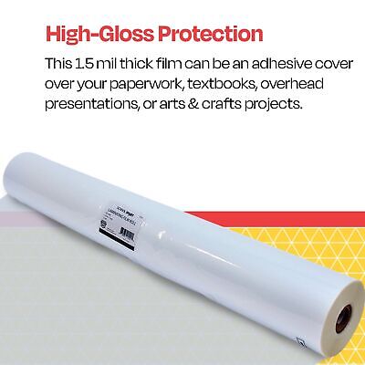 School Smart Laminating Film Roll, 25 Inches x 500 Feet, 1.5 mil Thick, High ...