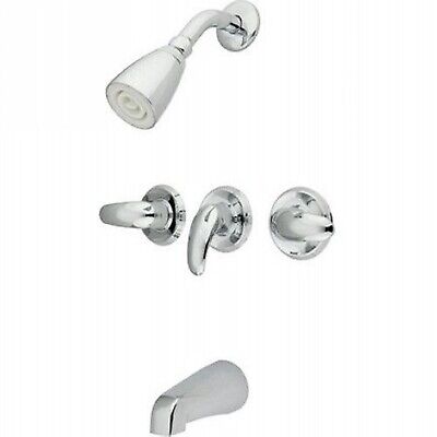 Elements of Design EB6231LL Legacy Three Handle Tub & Shower Faucet, 5" Spout...