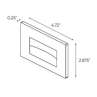 DALS Lighting LEDSTEP005D-WH 4.75" Recessed Horizontal Indoor/Outdoor LED Ste...